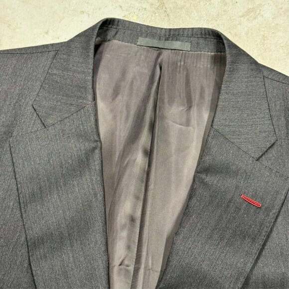 VASSI Couture Suit 2pc Super 130s Made in Italy Grey 52R 46x30 - Picture 6 of 13